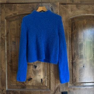 & Other Stories Blue Chunky Knit Turtleneck Sweater